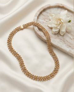 Two Tone Reversible Gold Necklace