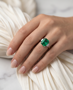 Emerald and Diamond Ring