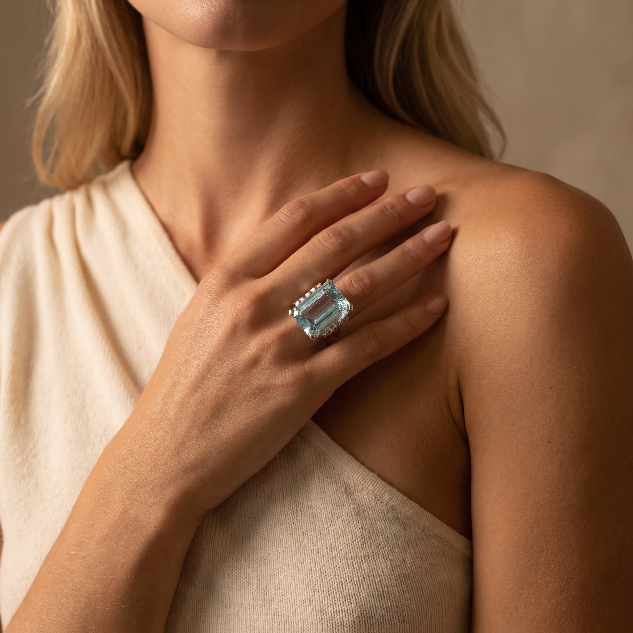 Vintage Aquamarine Ring