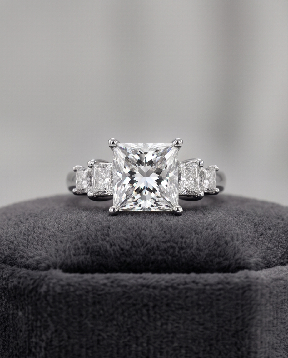 Princess Cut 5 Stone Ring