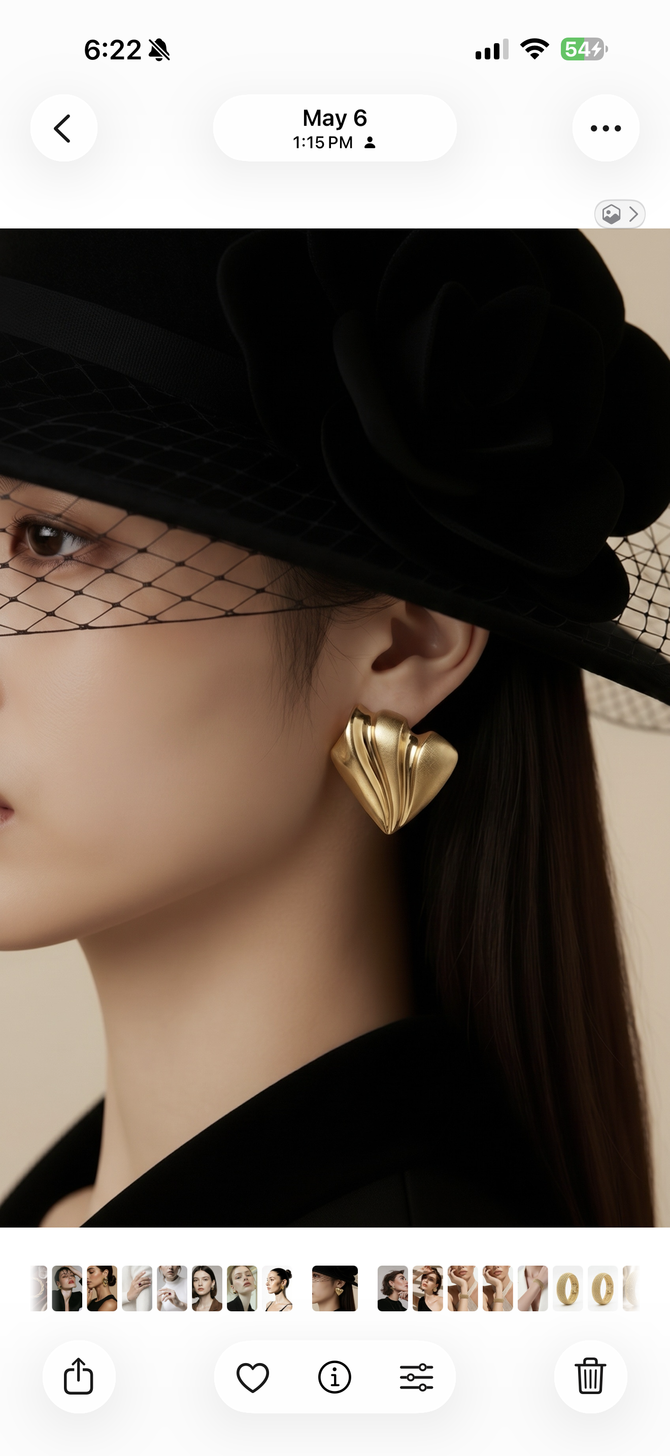 Yellow Gold Fluted Statement Earrings