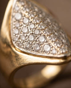 Yellow Gold Pave Ring