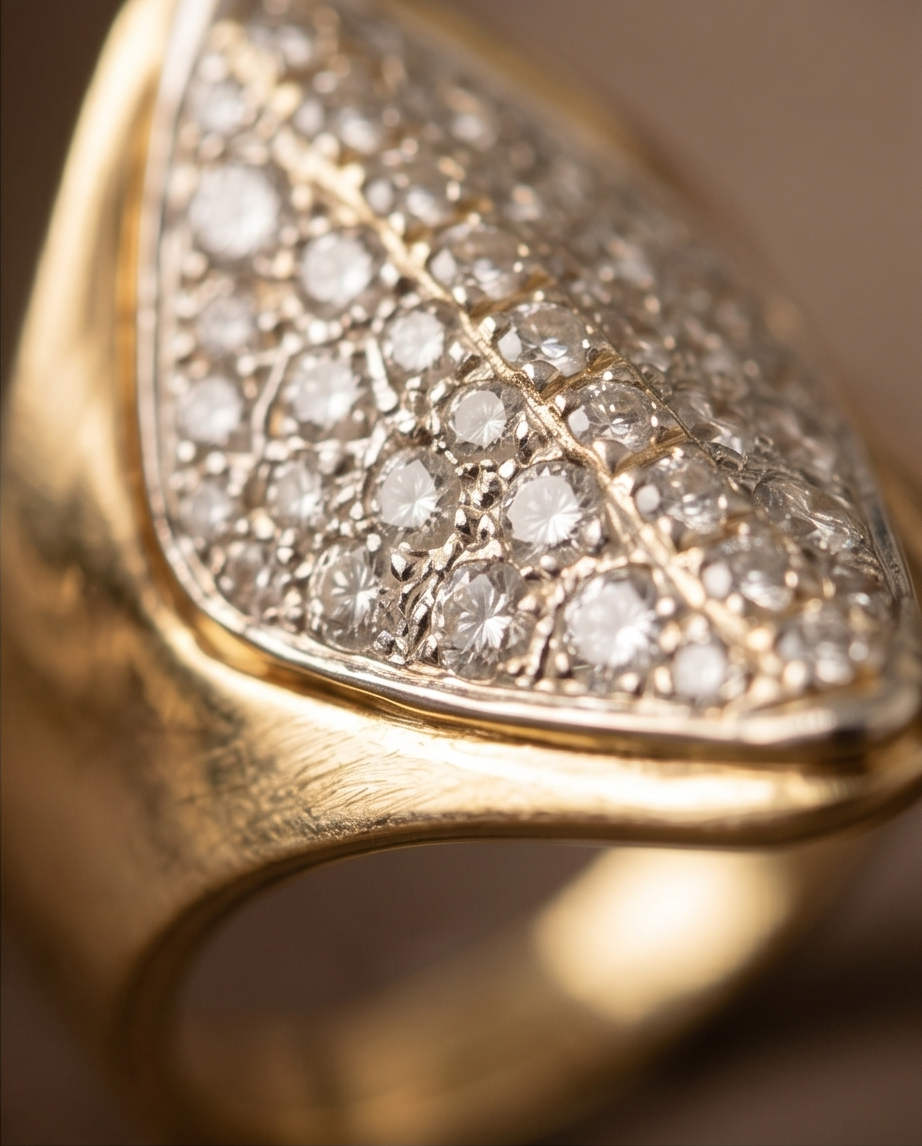 Yellow Gold Pave Ring