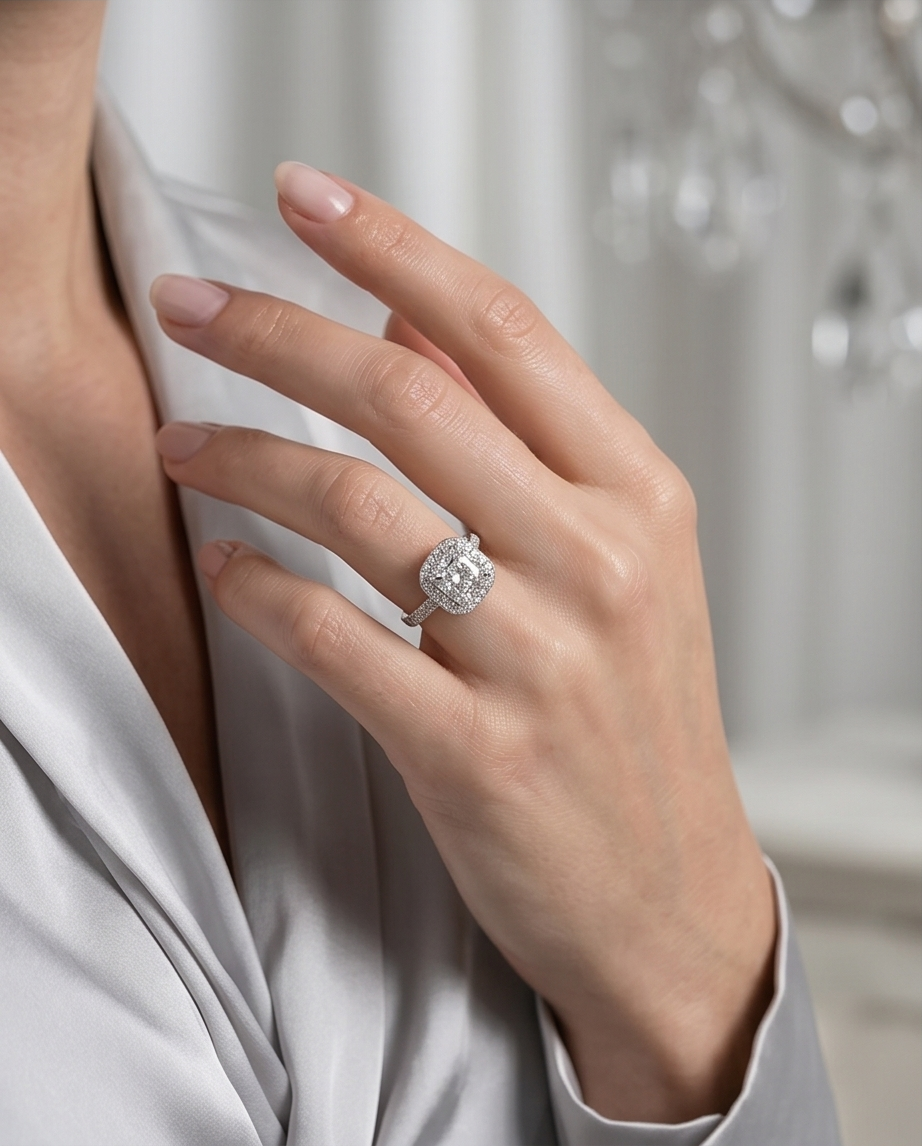 Cushion Cut Diamond Ring