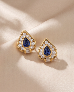Sapphire and Diamond Earrings