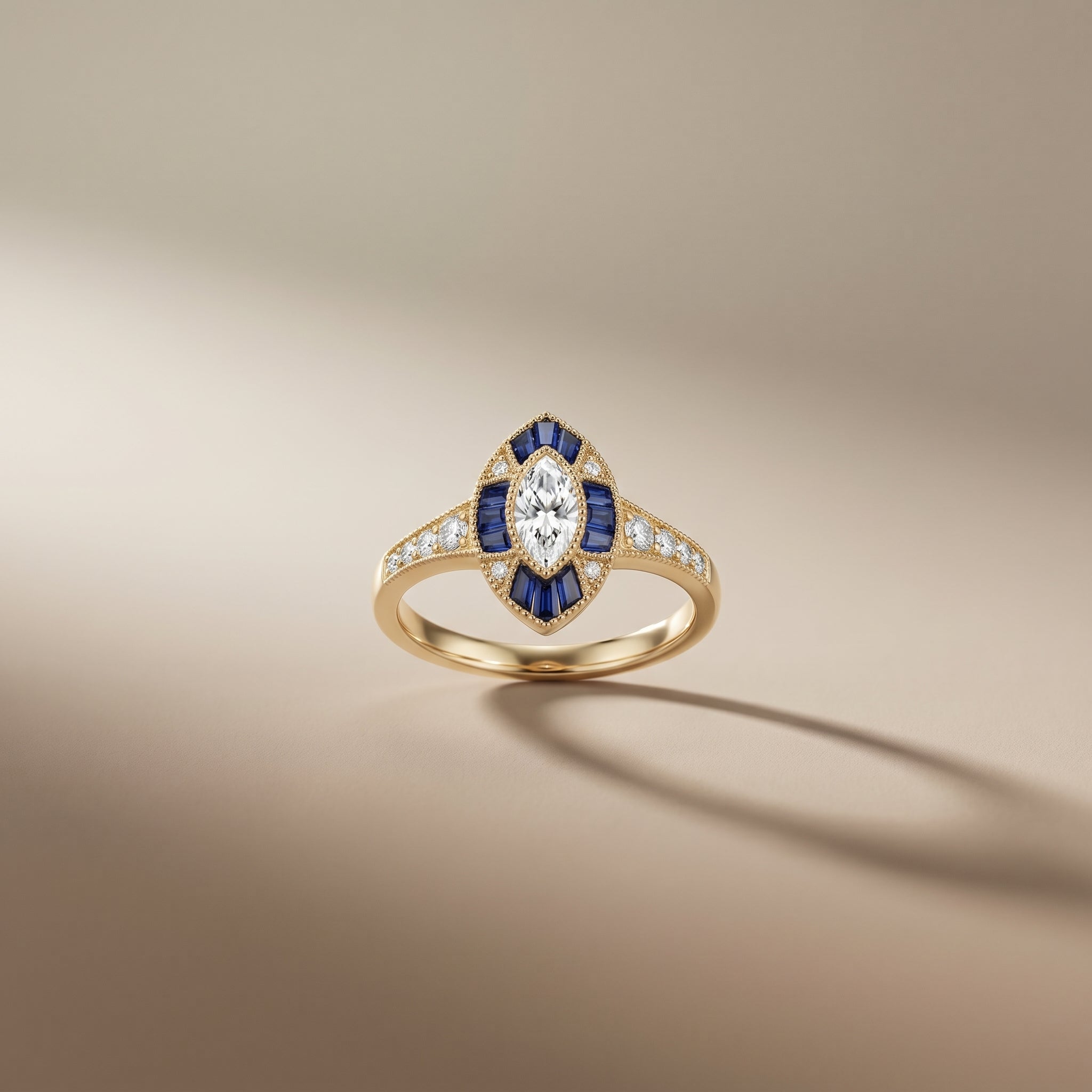 Sapphire and Diamond Ring