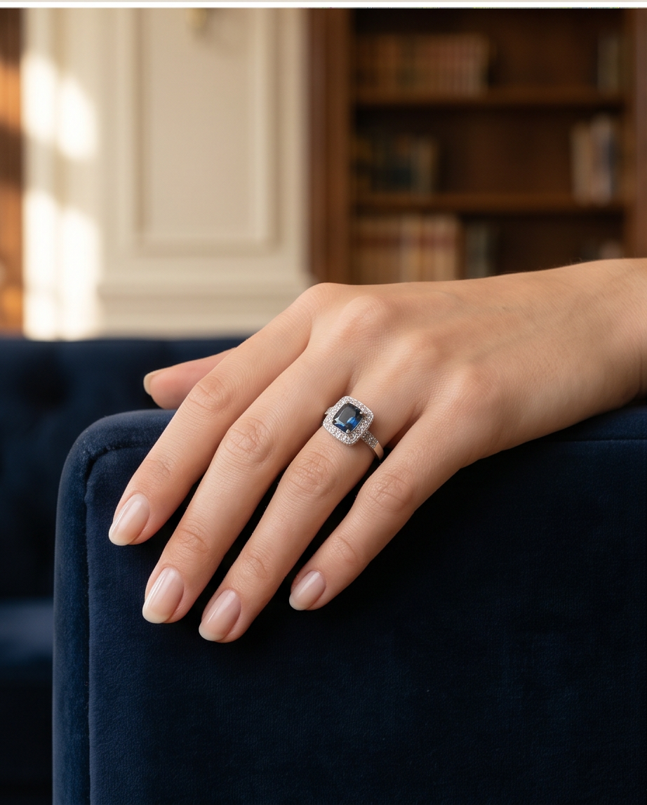 Sapphire and Diamond Ring