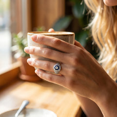 Diamond and Sapphire Art Deco Ring