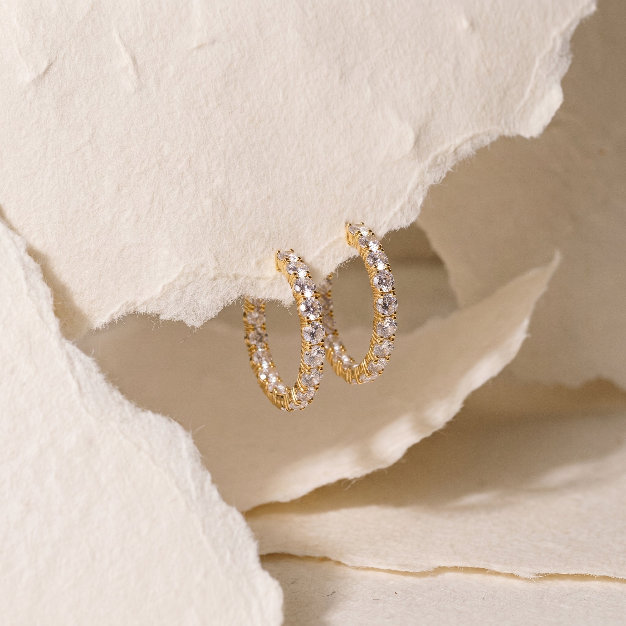 Inside-Out Diamond Hoops