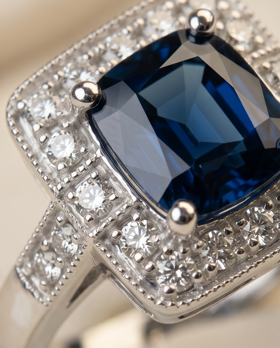 Sapphire and Diamond Ring