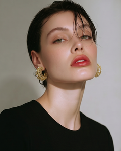 Yellow Gold Crescent Hoops
