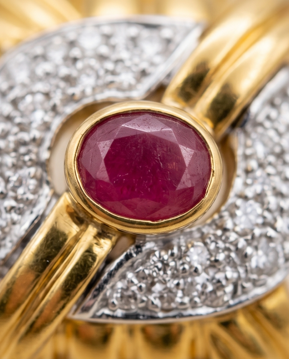 Ruby and Diamond Earrings