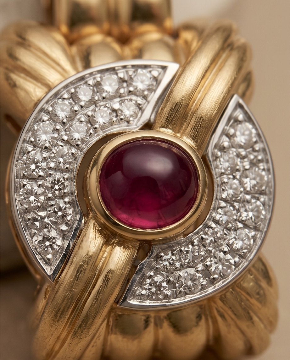 Ruby and Diamond Earrings