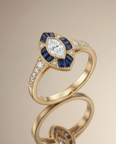 Sapphire and Diamond Ring