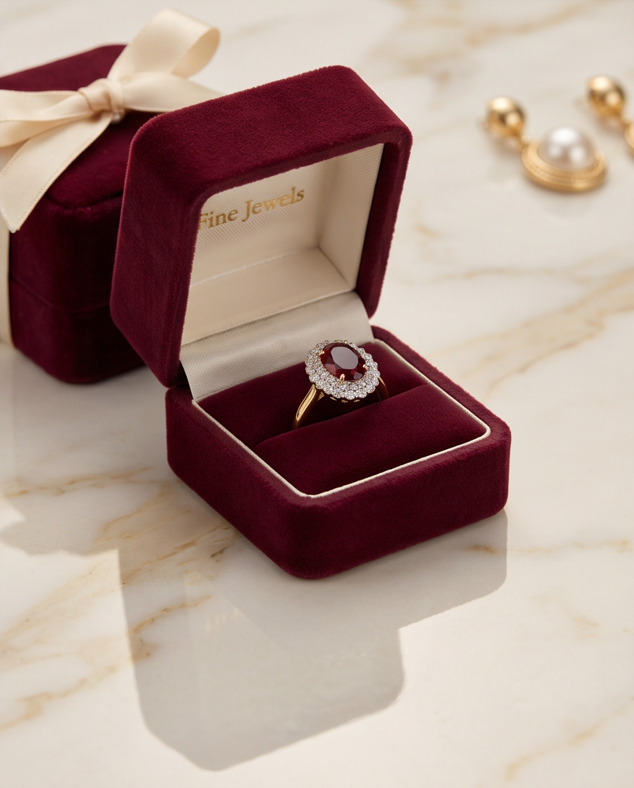 18K Yellow Gold & Platinum Ruby & Diamond Estate Ring
