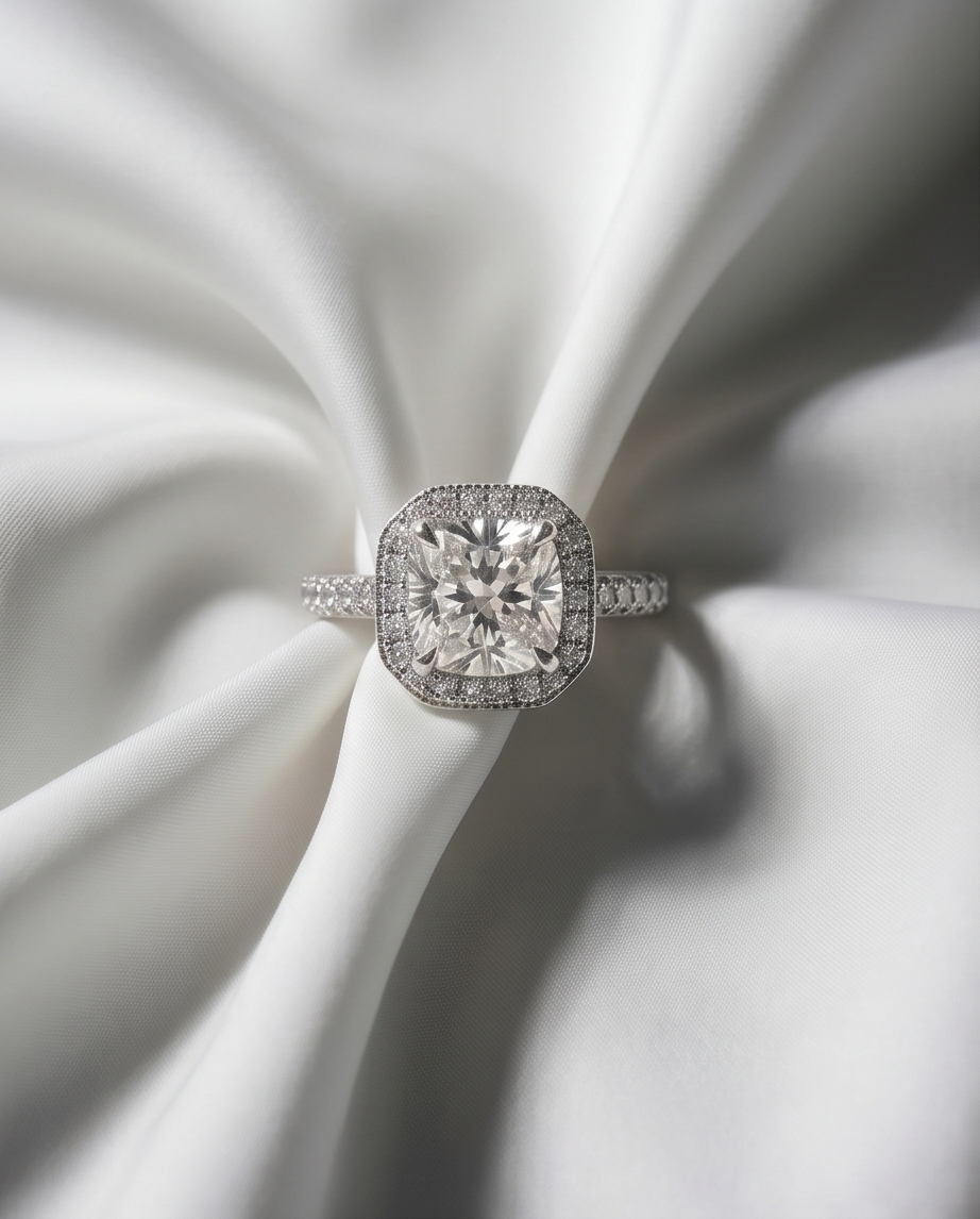 Cushion Cut Diamond Ring