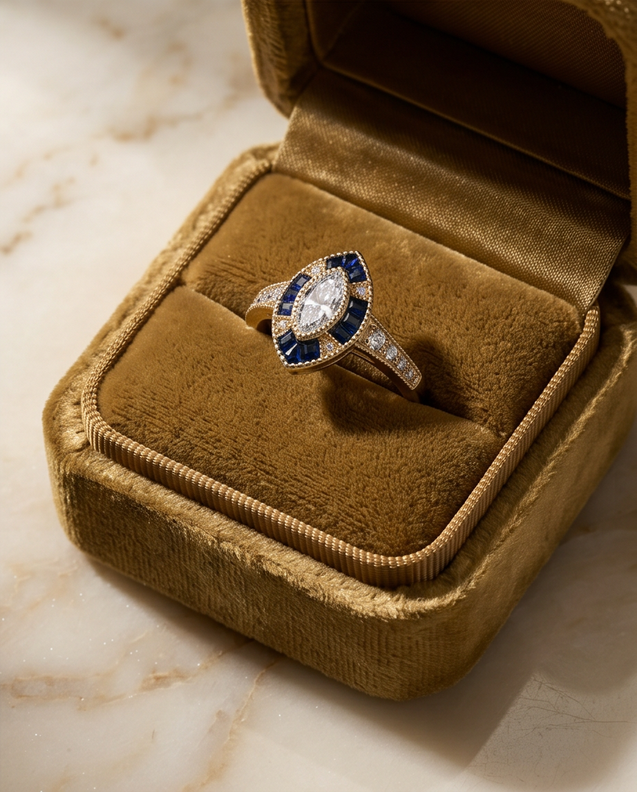 Sapphire and Diamond Ring