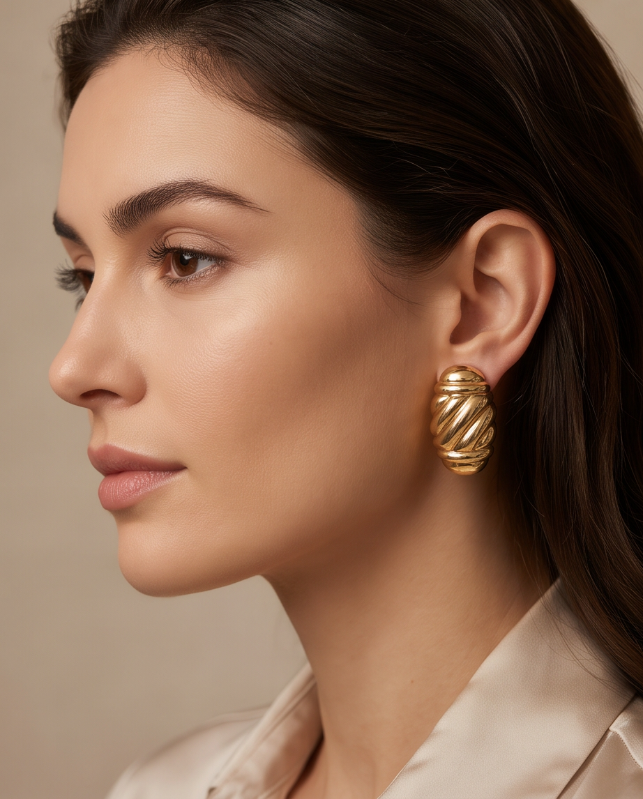 14kt Yellow Gold Shrimp Earrings