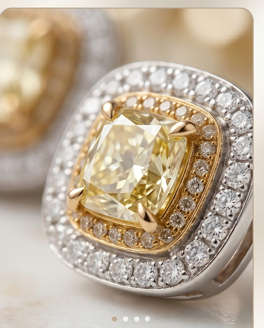 Fancy Yellow Diamond Earrings