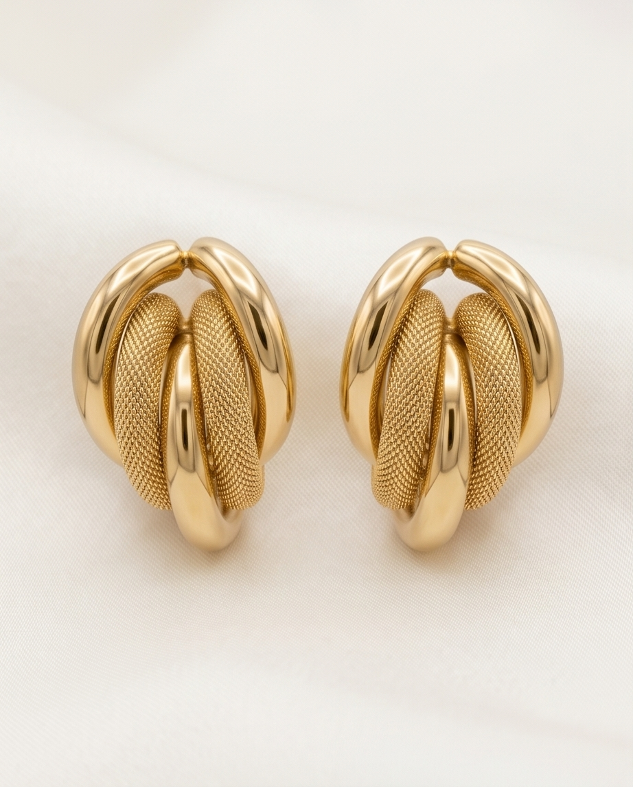 Polished and Sabi Half Hoop Earrings