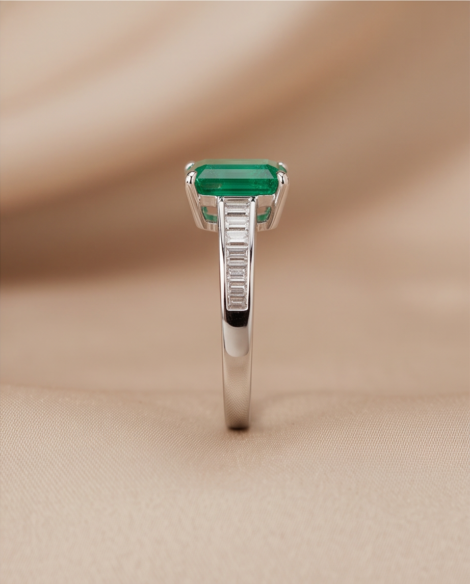 Emerald and Diamond Ring
