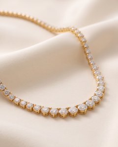 Graduated Diamond Riviera Necklace | 18K Yellow Gold | 5.00 CTW