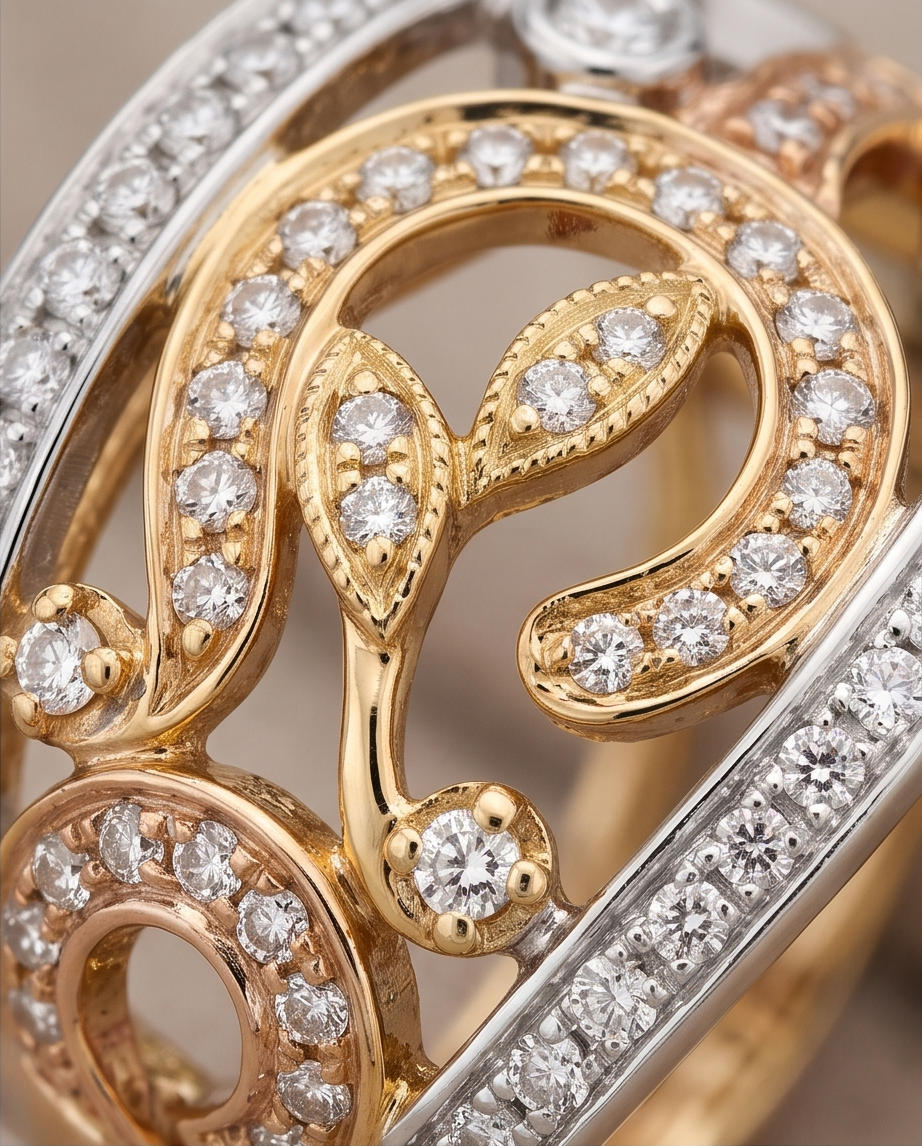 18kt Gold and Diamond Half-Hoop Earrings