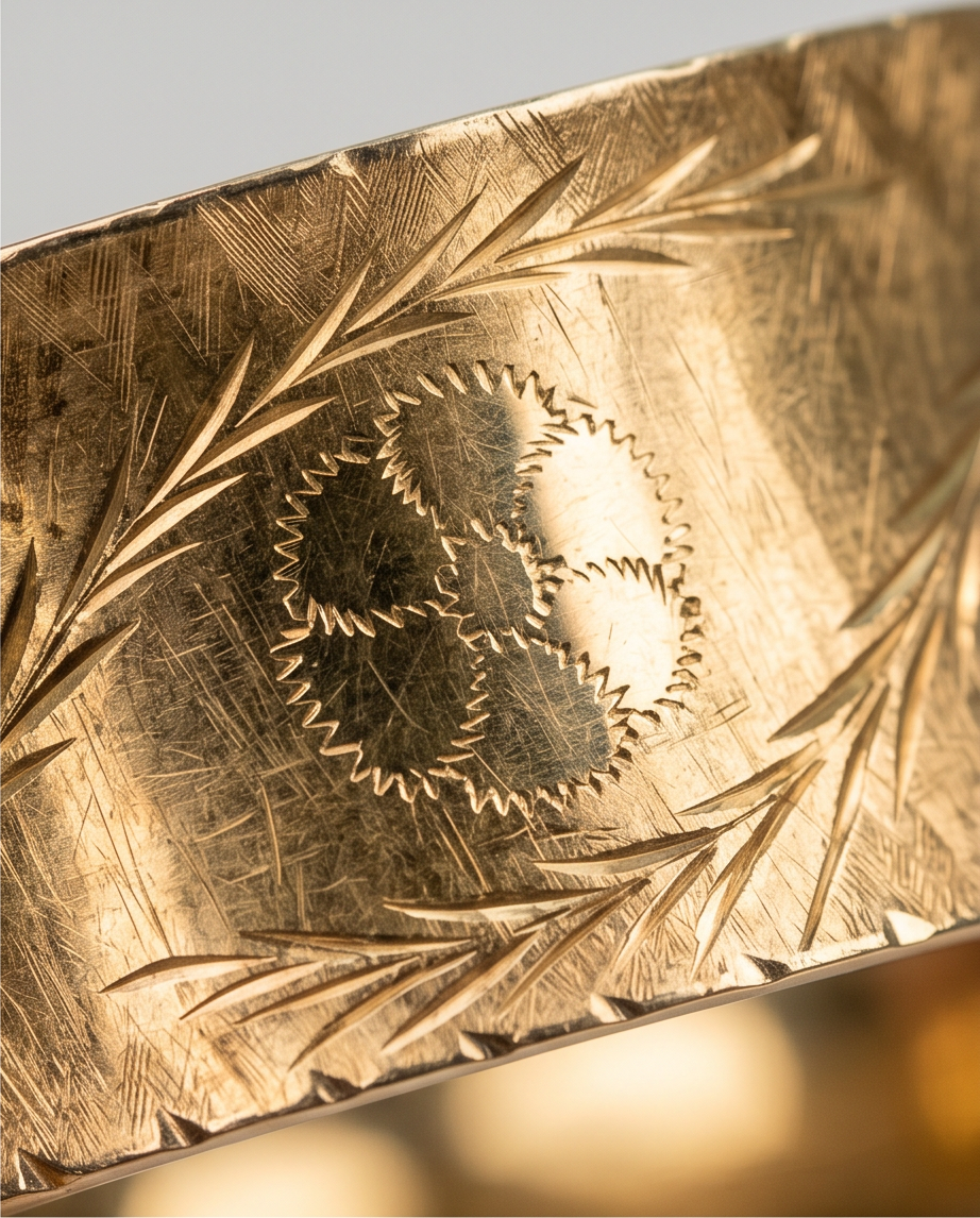 Vintage Yellow Gold Bangle Bracelet