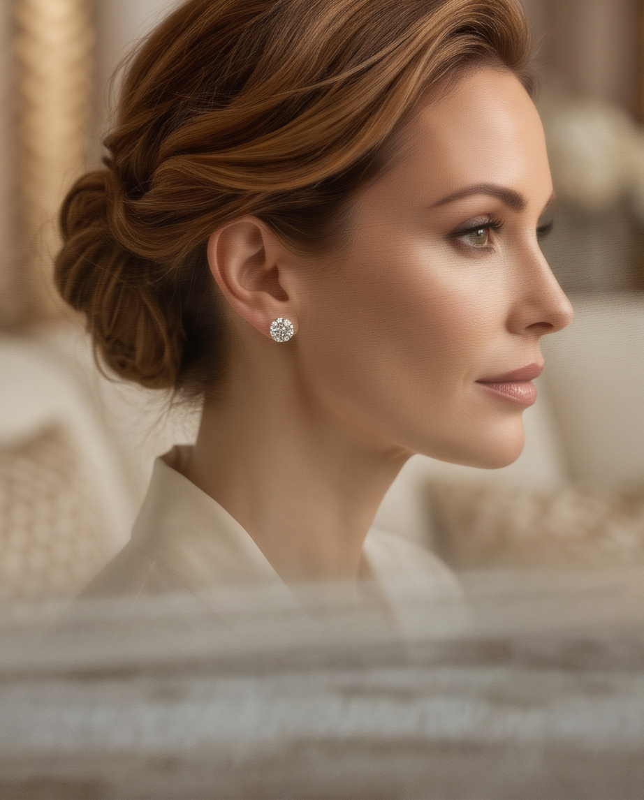 5.22 CTW Round Brilliant Diamond Stud Earrings