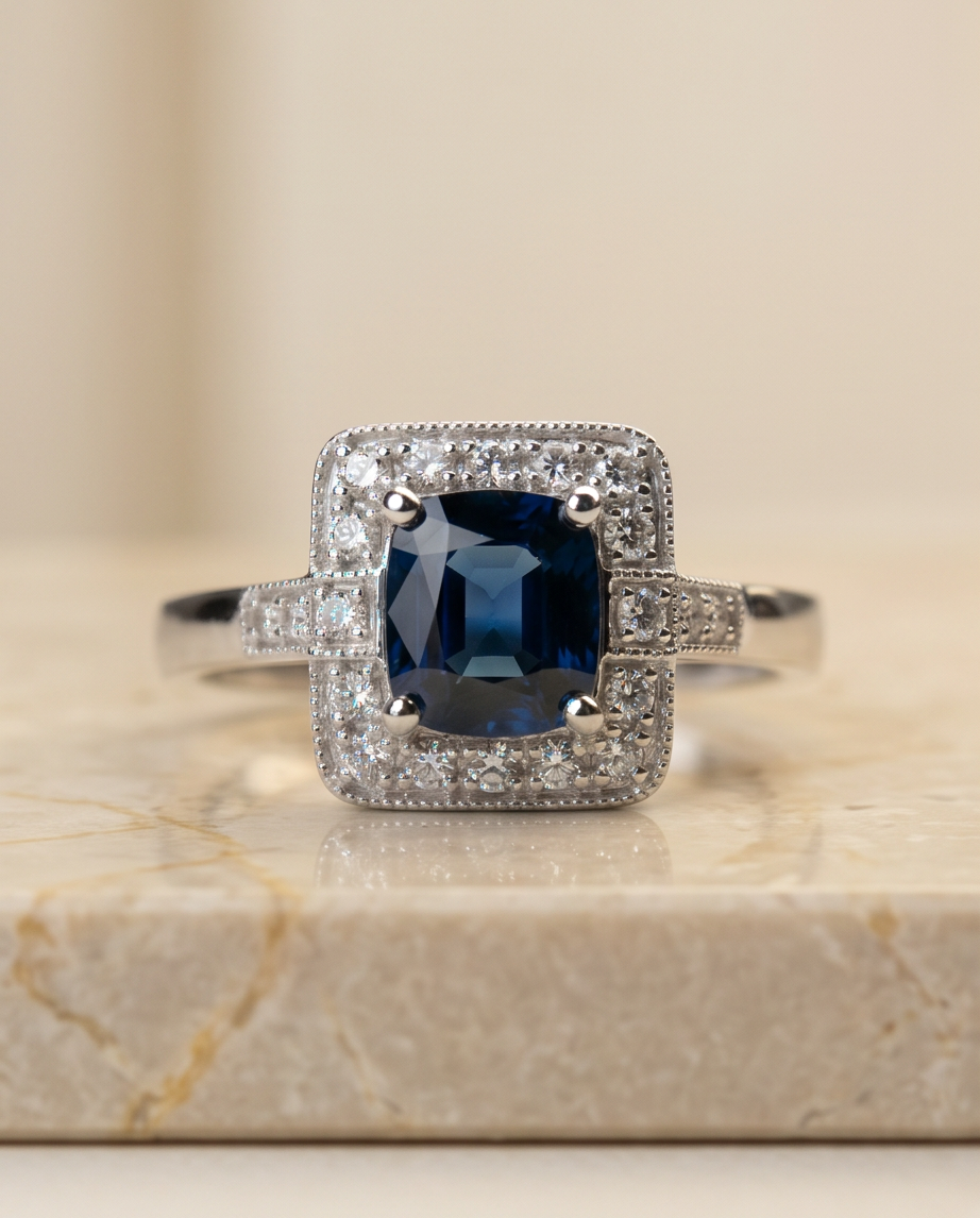Sapphire and Diamond Ring