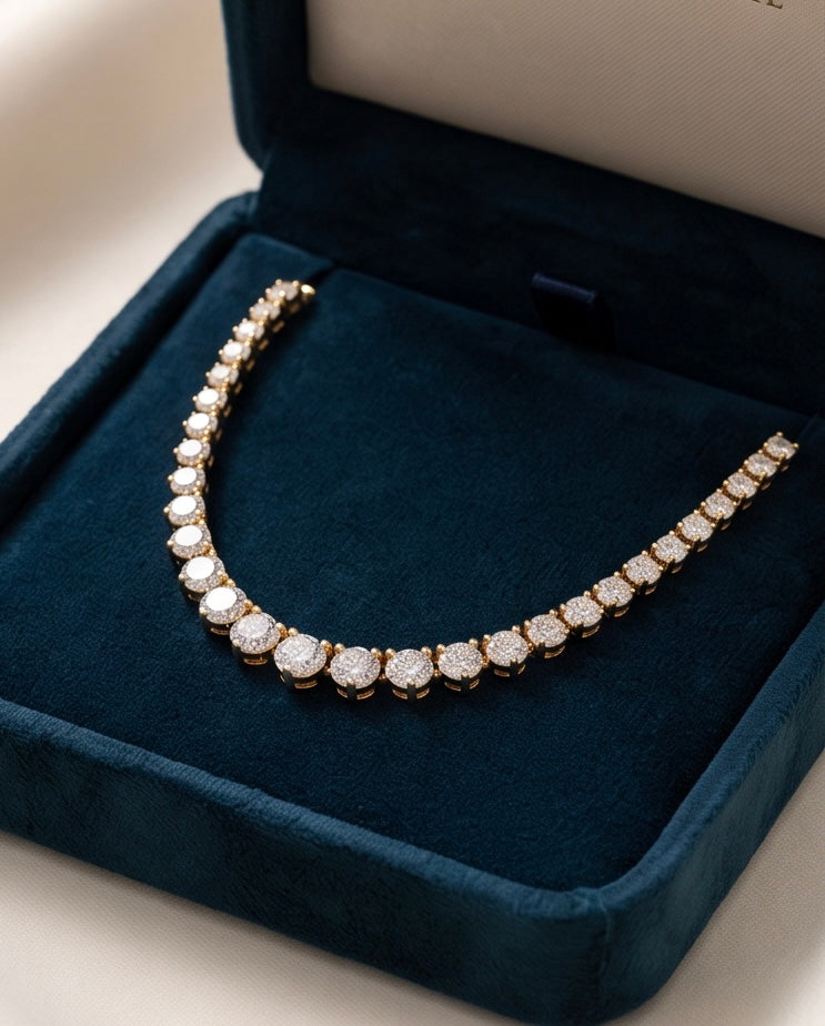 Graduated Diamond Riviera Necklace | 18K Yellow Gold | 5.00 CTW