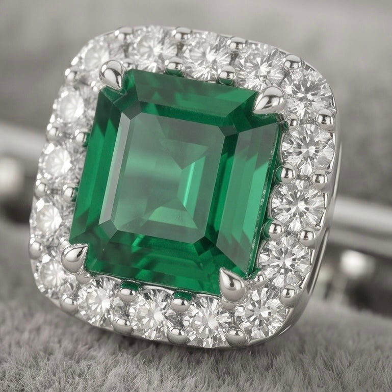 Emerald Stud Earrings