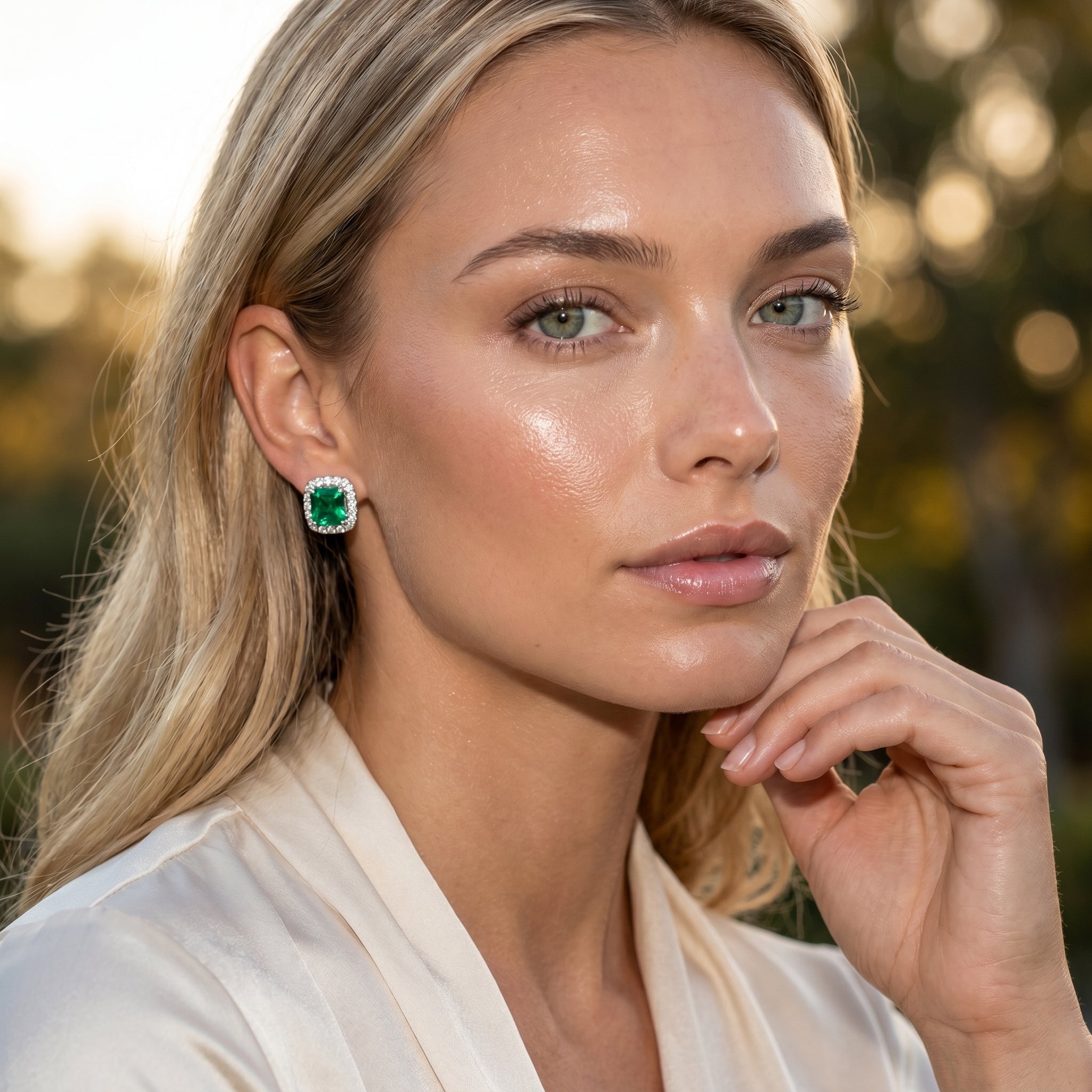 Emerald Stud Earrings