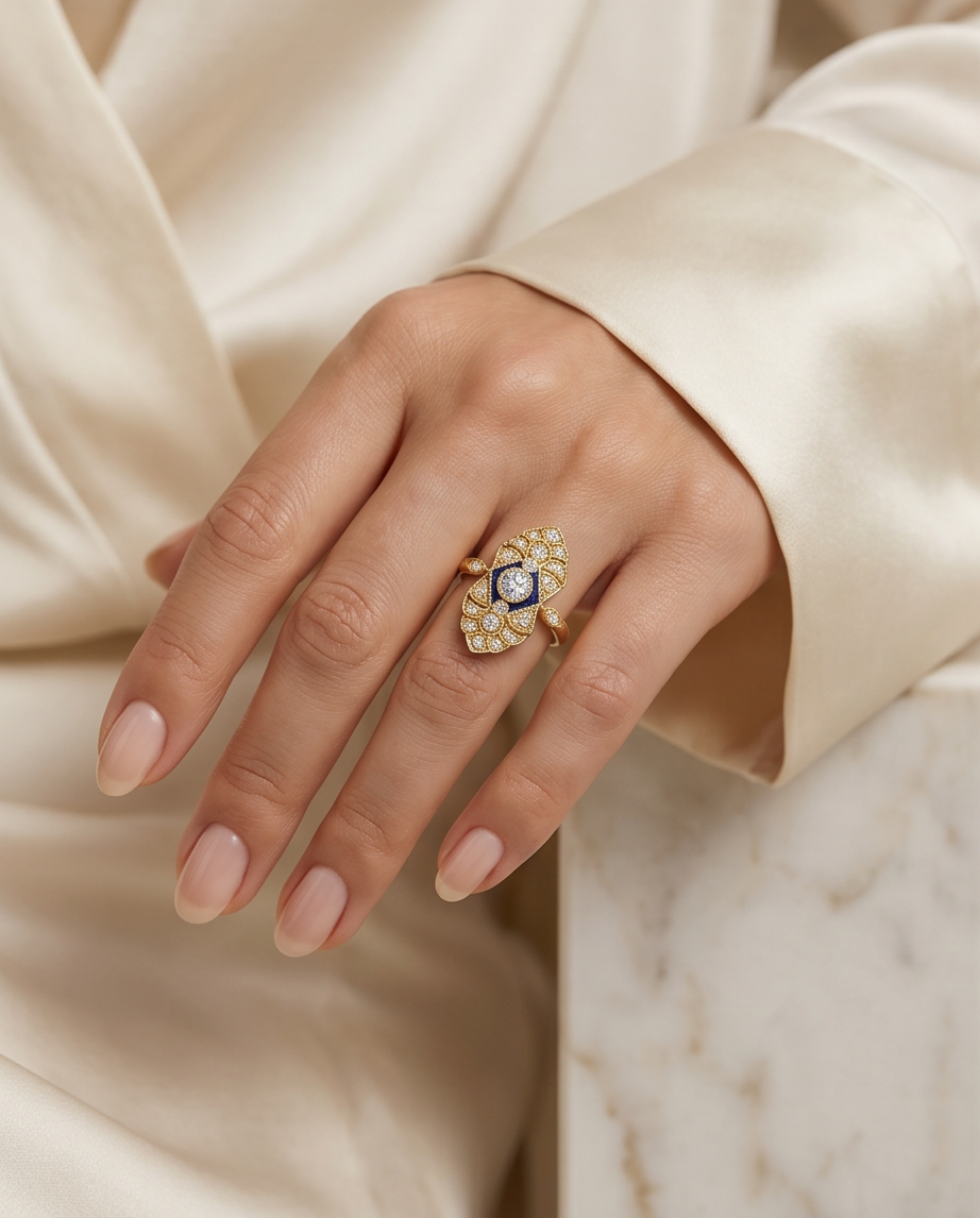 Art Deco Style Dinner Ring