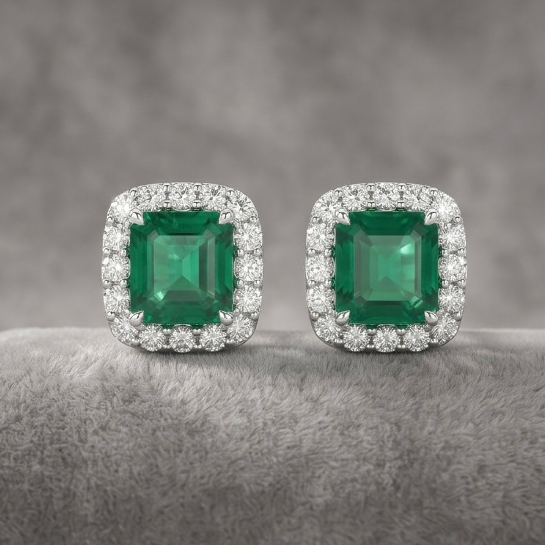 Emerald Stud Earrings