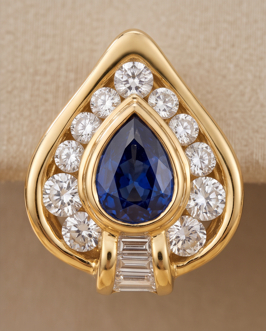 Sapphire and Diamond Earrings