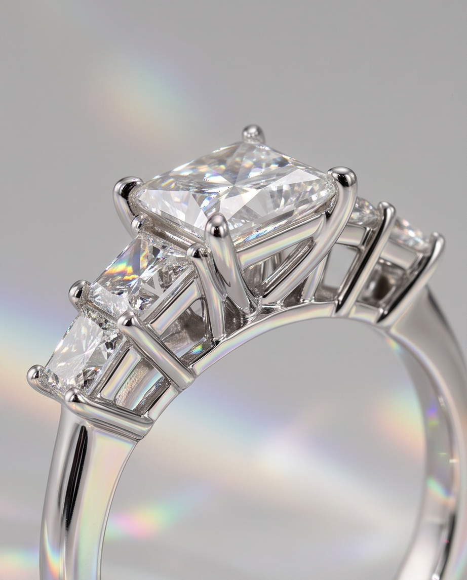 Princess Cut 5 Stone Ring