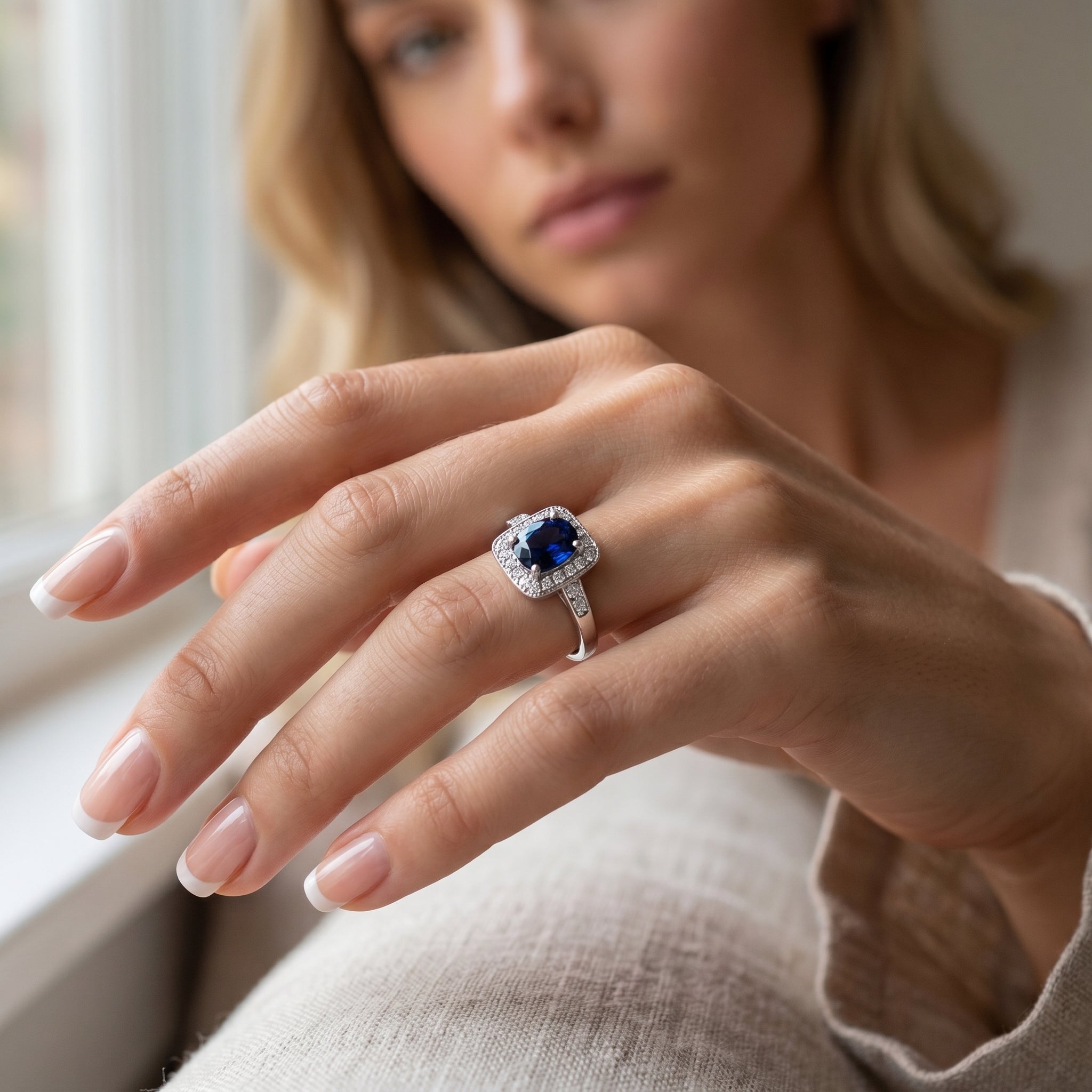 Sapphire and Diamond Ring