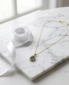 Emerald and Diamond Pendant