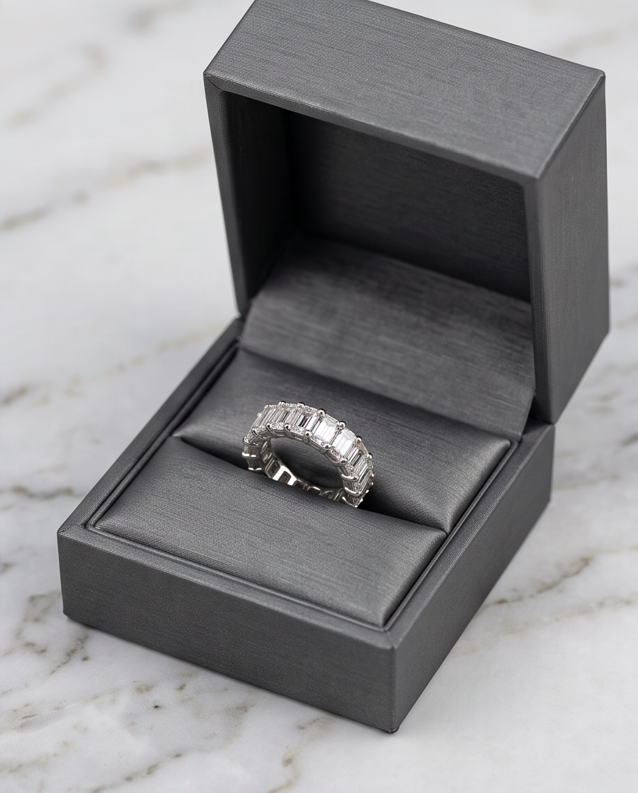 Emerald Cut Eternity Band
