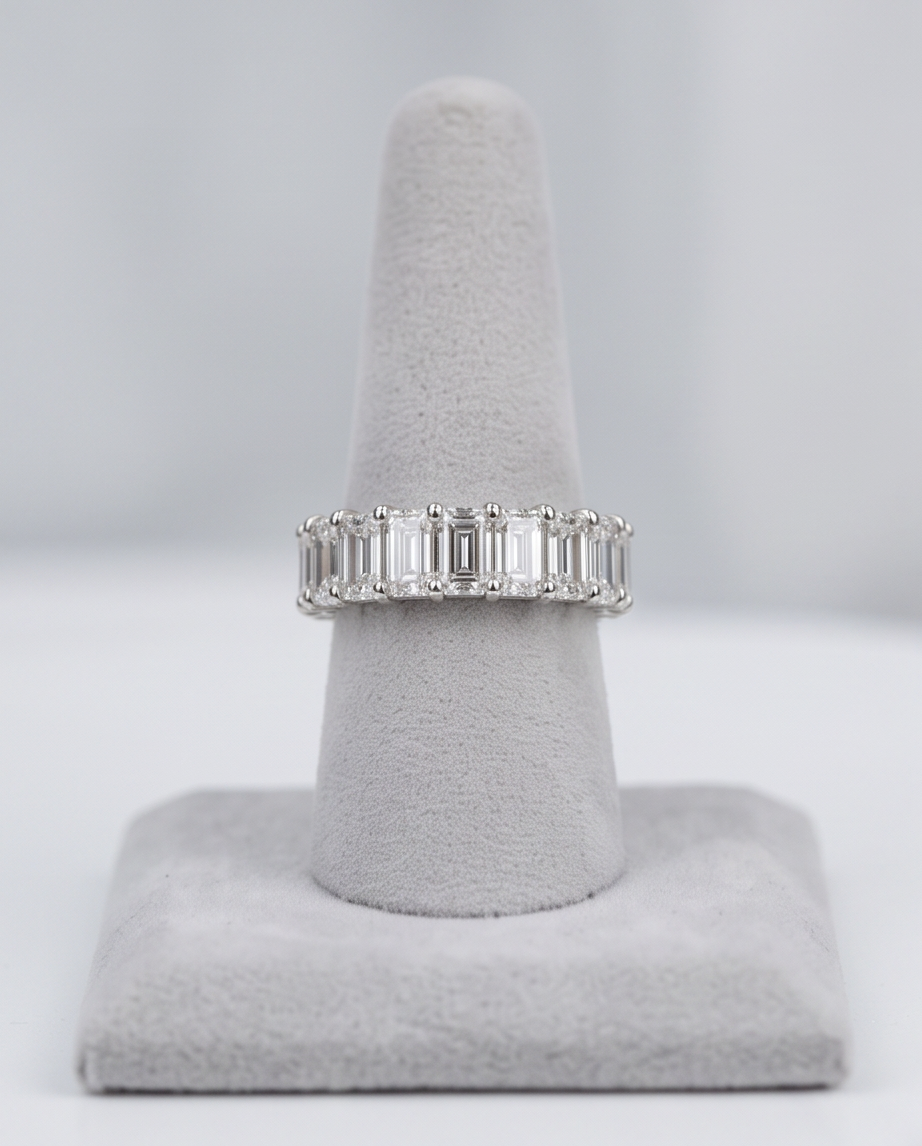 Emerald Cut Eternity Band