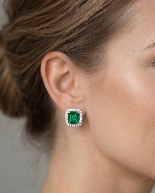 Emerald Stud Earrings