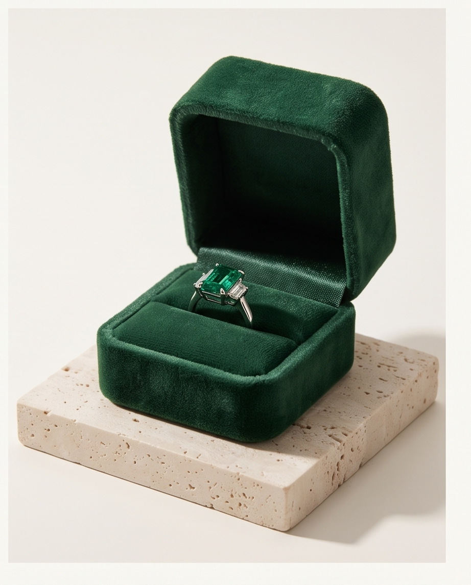 Emerald and Diamond Ring