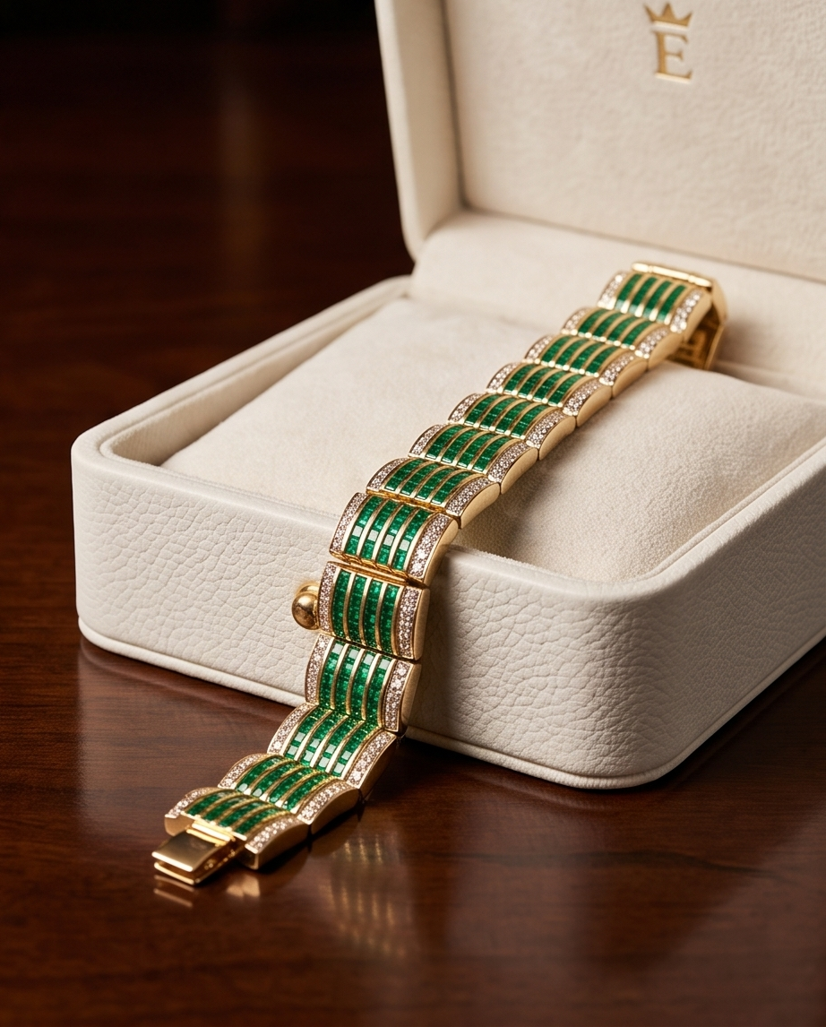 Emerald and Diamond Bracelet