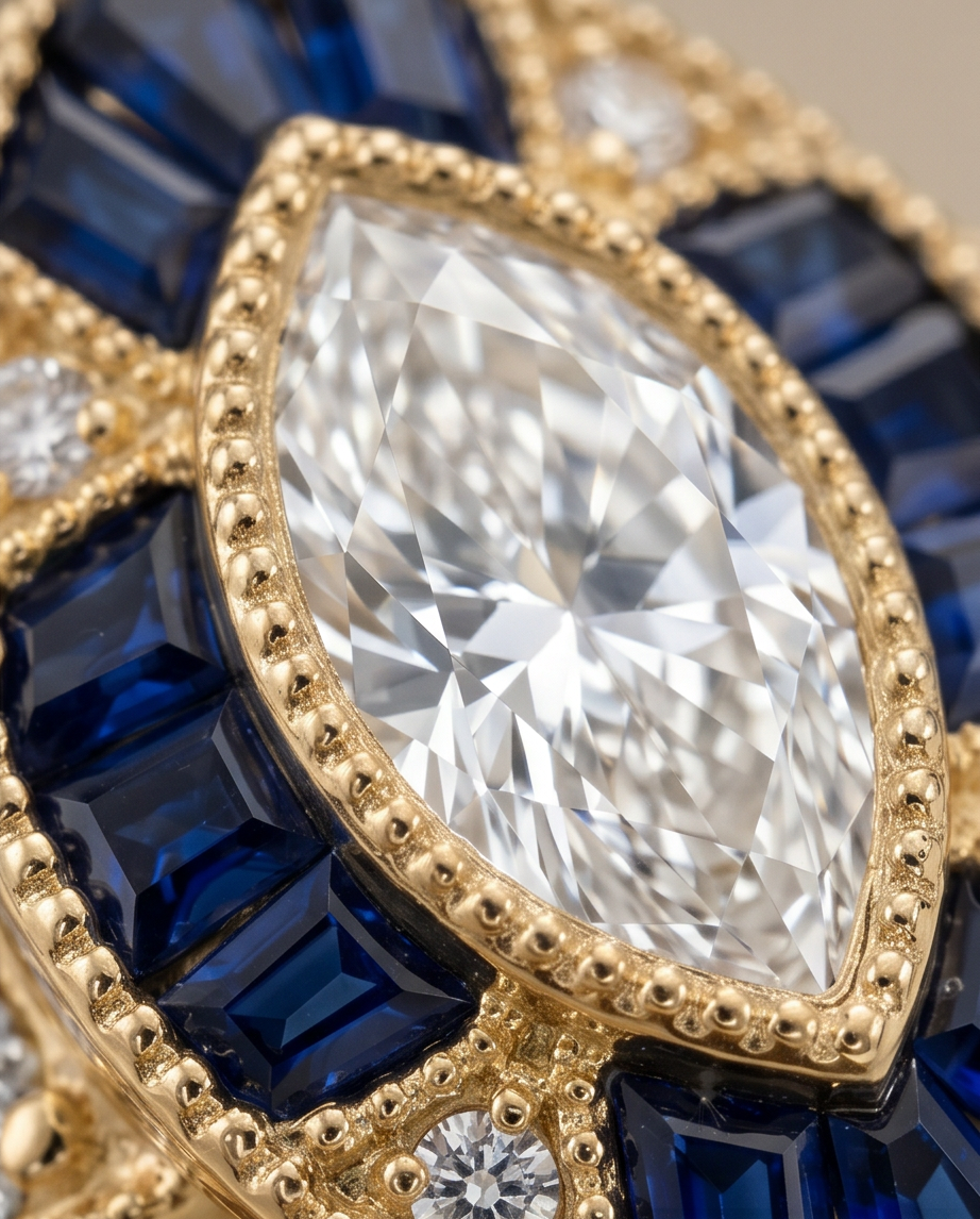 Sapphire and Diamond Ring