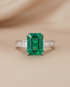 Emerald and Diamond Ring