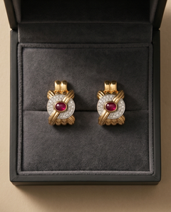 Ruby and Diamond Earrings