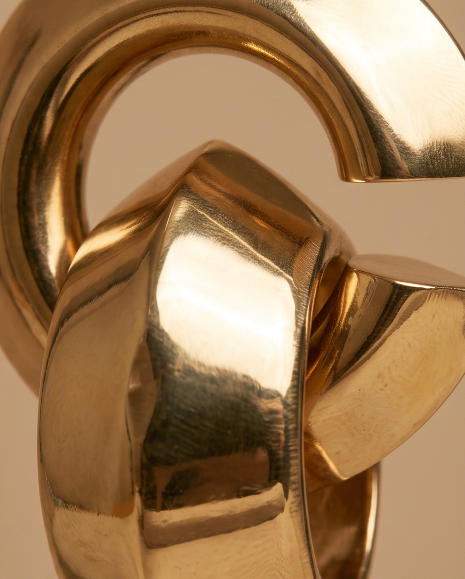 14K Yellow Gold Sculptural Door Knocker Earrings
