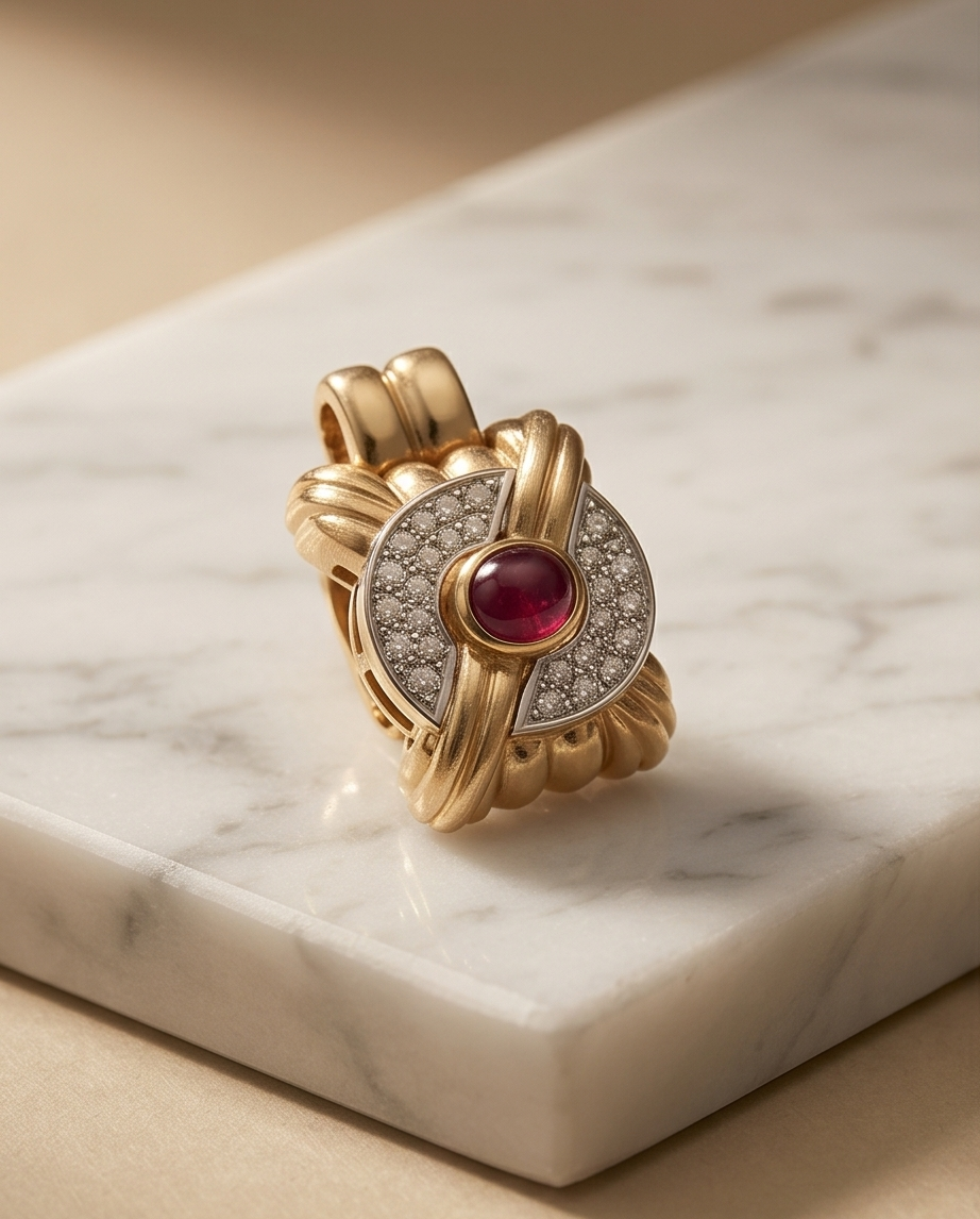 Ruby and Diamond Earrings