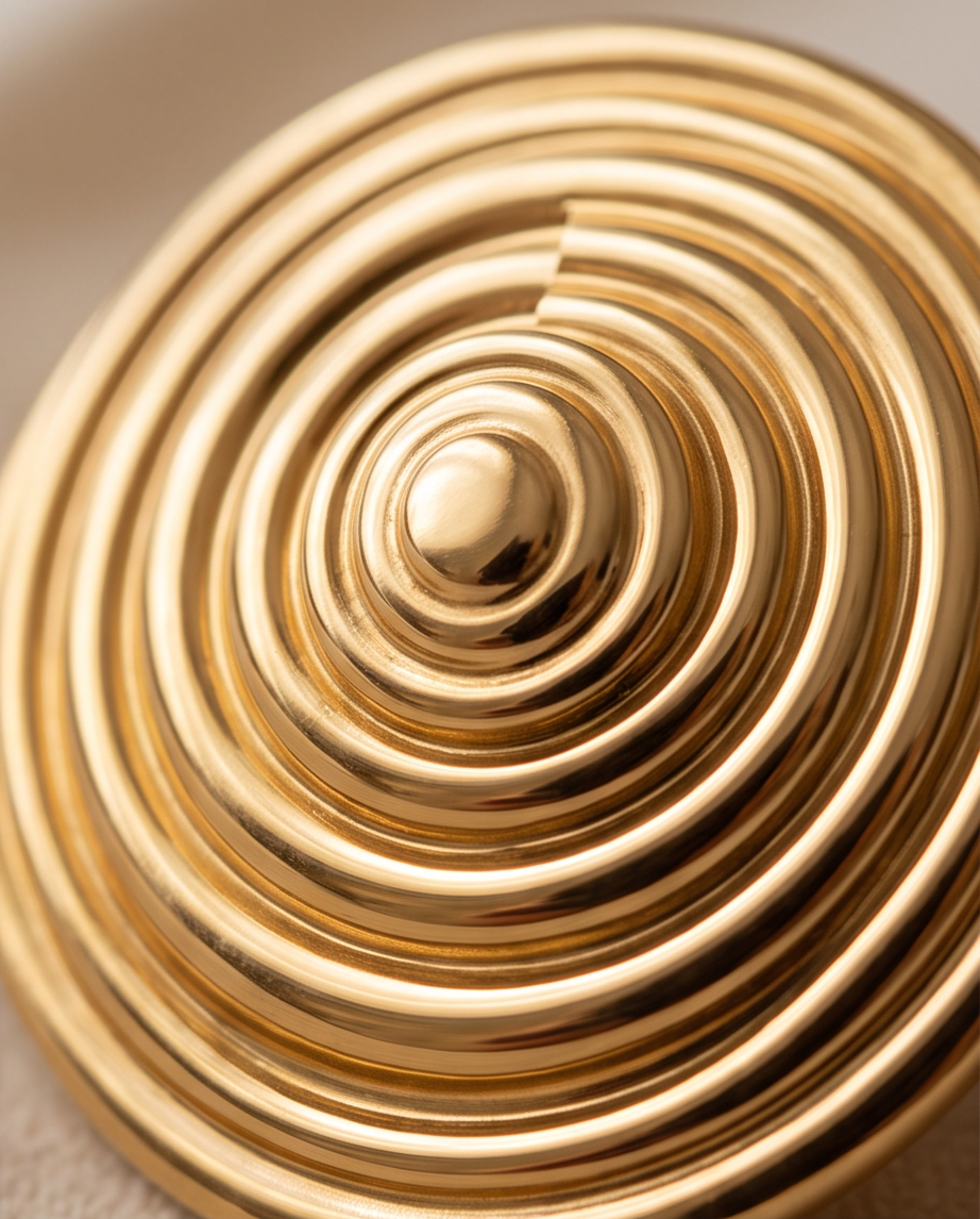 Vintage Concentric Gold Earrings